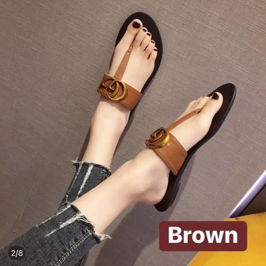 Ladies Sandals/Slide - Brown